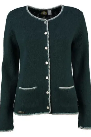 HAMMERSCHMID Strickjacke Tyrol petrol im Linksstrick