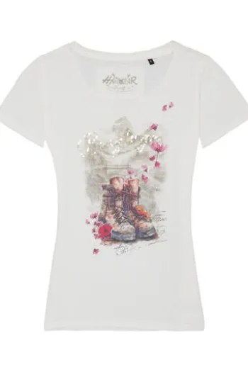 HANGOWEAR Trachten-Shirt offwhite Kurzarm Fayetta