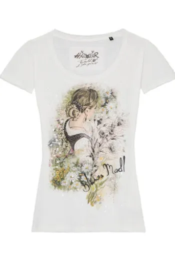 HANGOWEAR Trachten-Shirt offwhite Kurzarm Fehmi