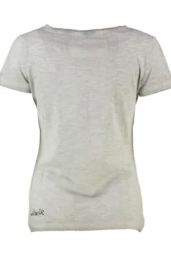 HANGOWEAR T-Shirt Bernhilde hellgrau in Vintage-wash-Optik