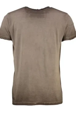 HANGOWEAR T-Shirt braun Kurzarm Dietrich