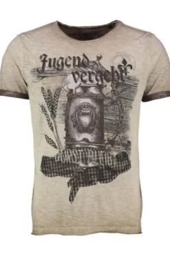 HANGOWEAR T-Shirt grau Kurzarm Durst Bleibt
