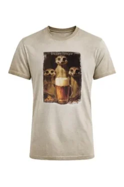 HANGOWEAR T-Shirt Marino beige einfarbig
