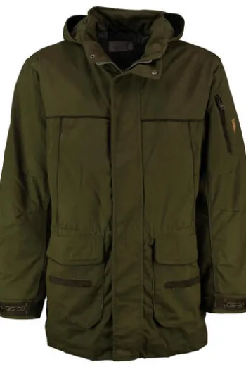 HUBERTUS Jagd Jacke oliv winddicht, wasserdicht, atmungsaktiv