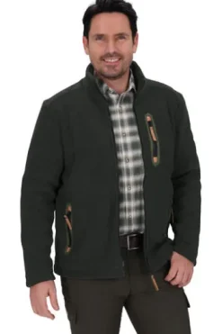 HUBERTUS Strickfleece Jacke oliv