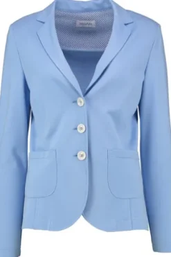 JUST WHITE Jersey-Blazer hellblau weiche Stretch-Qualität