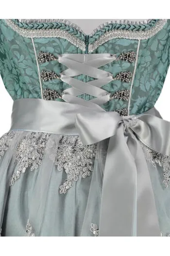 KRÜGER COLLECTION Dirndl türkis geblümt Caro