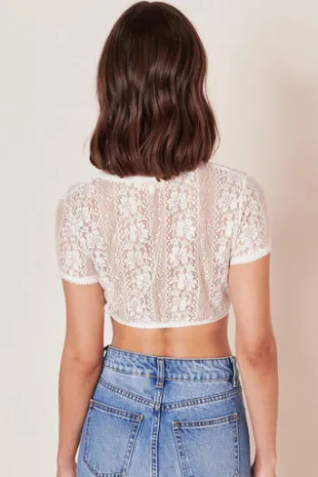 KRÜGER MADL Dirndlbluse ecru Kurzarm Nani