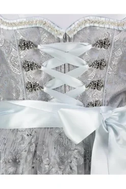 KRÜGER MADL Dirndl hellblau Paisleymuster Luria