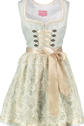 KRÜGER MADL Dirndl hellblau Paisleymuster Dalina