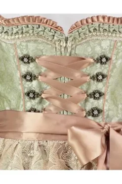 KRÜGER MADL Dirndl hellgrün Blumenmuster Edina
