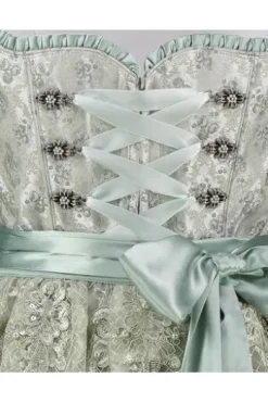 KRÜGER MADL Dirndl hellgrün Paisleymuster Breanna