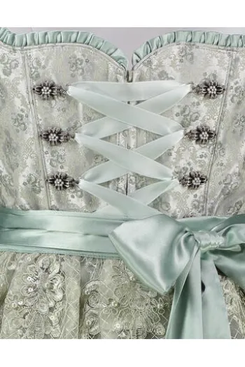 KRÜGER MADL Dirndl hellgrün Paisleymuster Breanna