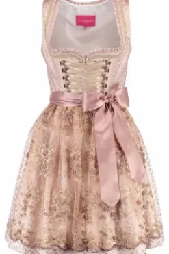 KRÜGER MADL Dirndl rosa Blumenmuster Rosalia