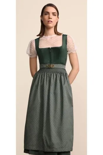 KRÜGER MADL Lang Dirndl dunkelgrün Alisha (80 cm)