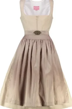 KRÜGER MADL Midi Dirndl beige Evi 70er Rocklänge