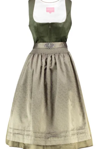 KRÜGER MADL Midi Dirndl dunkelgrün Aurela (70 cm)