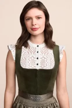 KRÜGER MADL Midi Dirndl dunkelgrün Aurela (70 cm)