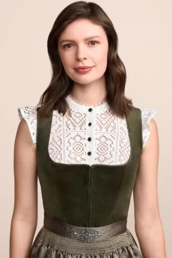 KRÜGER MADL Midi Dirndl dunkelgrün Aurela (70 cm)