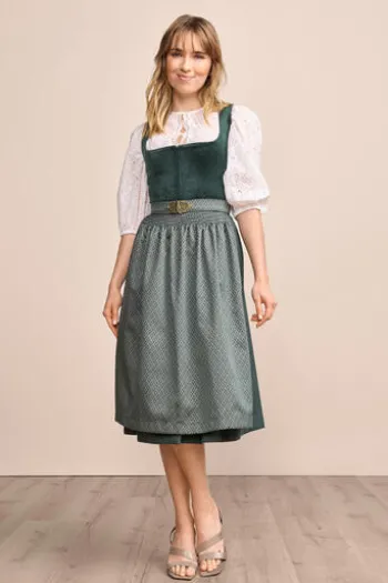KRÜGER MADL Midi Dirndl dunkelgrün Alisha (70cm)