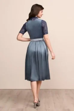 KRÜGER MADL Midi Dirndl hellblau Aurela (70 cm)