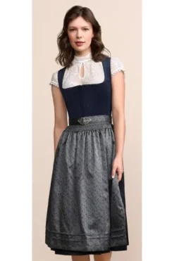 KRÜGER MADL Midi Dirndl marine Aurela (70 cm)