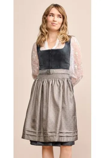 KRÜGER MADL Mini Dirndl anthrazit Aurela (60 cm)