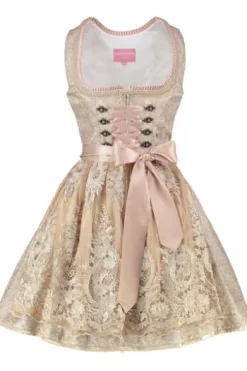 KRÜGER MADL Mini Dirndl apricot geblümt 419365