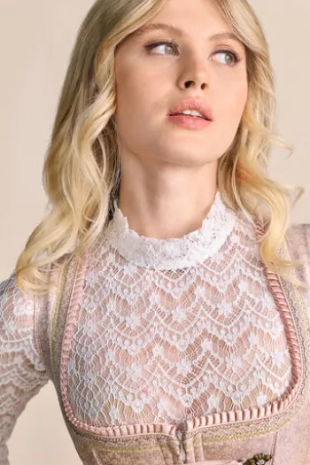 KRÜGER MADL Mini Dirndl apricot geblümt 419365
