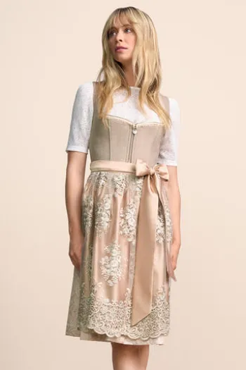 KRÜGER MADL MIni Dirndl beige Lumi 60er Rocklänge