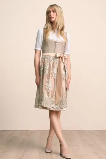 KRÜGER MADL MIni Dirndl beige Lumi 60er Rocklänge