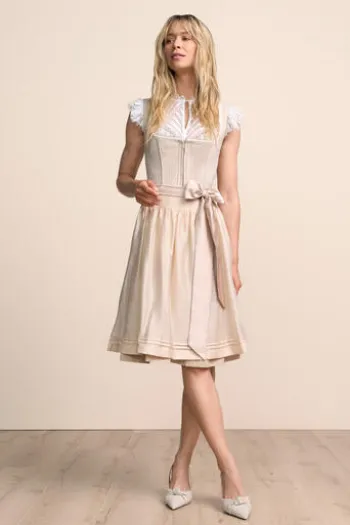 KRÜGER MADL MIni Dirndl beige Zarina 60er Rocklänge
