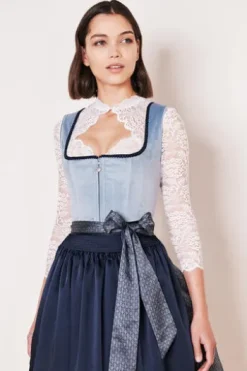 KRÜGER MADL Mini Dirndl blau Dena (50cm)