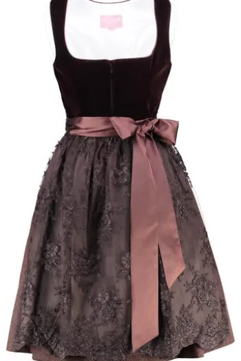 KRÜGER MADL Mini Dirndl bordeaux Tanya (60 cm)