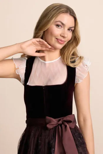 KRÜGER MADL Mini Dirndl bordeaux Tanya (60 cm)