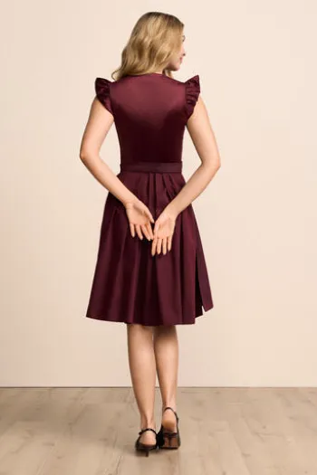 KRÜGER MADL Mini Dirndl bordeaux Tisha (60 cm)