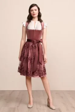 KRÜGER MADL Mini Dirndl bordeaux Kaelyn (60 cm)