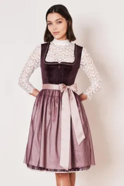 KRÜGER MADL Mini Dirndl bordeaux Joelina (60 cm)