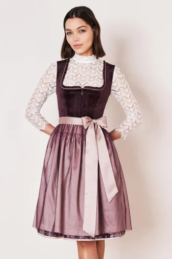 KRÜGER MADL Mini Dirndl bordeaux Joelina (60 cm)