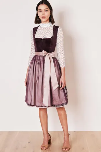 KRÜGER MADL Mini Dirndl bordeaux Joelina (60 cm)