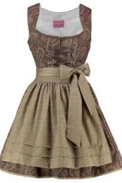 KRÜGER MADL Mini Dirndl braun Paisleymuster Giselle