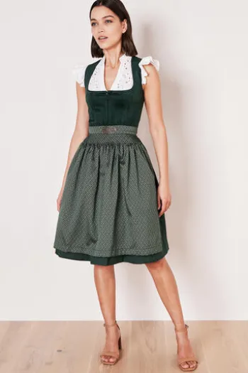 KRÜGER MADL MIni Dirndl dunkelgrün Alisha 60er Rocklänge