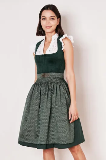 KRÜGER MADL MIni Dirndl dunkelgrün Alisha 60er Rocklänge