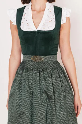 KRÜGER MADL MIni Dirndl dunkelgrün Alisha 60er Rocklänge
