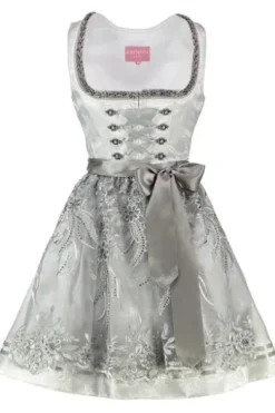 KRÜGER MADL Mini Dirndl grau geblümt 419468