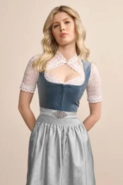 KRÜGER MADL Mini Dirndl hellblau Aurela (60 cm)