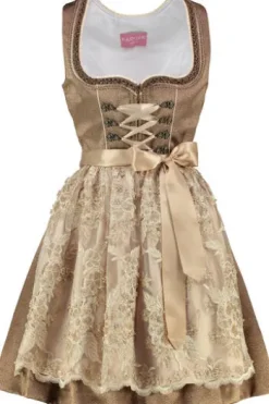 KRÜGER MADL Mini Dirndl kupfer Blumenmuster Josina