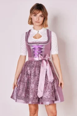 KRÜGER MADL Mini Dirndl lila Paisleymuster Kalia