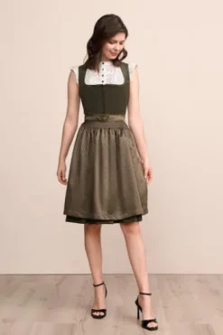 KRÜGER MADL Mini Dirndl oliv Alisha (60cm)