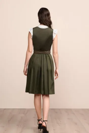 KRÜGER MADL Mini Dirndl oliv Alisha (60cm)